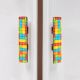 Handcrafted Acacia Wood Lego Cupboard Handles Set